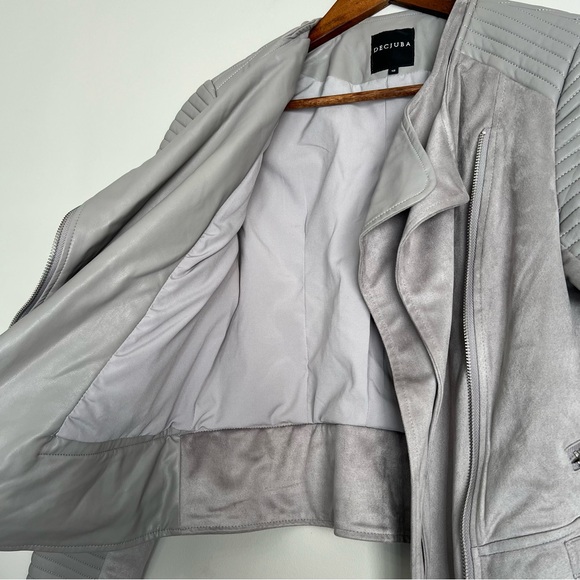 DECJUBA Ramona Biker Jacket Faux Leather Size 12 - Picture 5 of 15